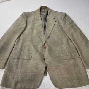 Marcus‎ Neiman Marcus Collection 46L Blazer Sport Coat Taupe Textured 2-Button